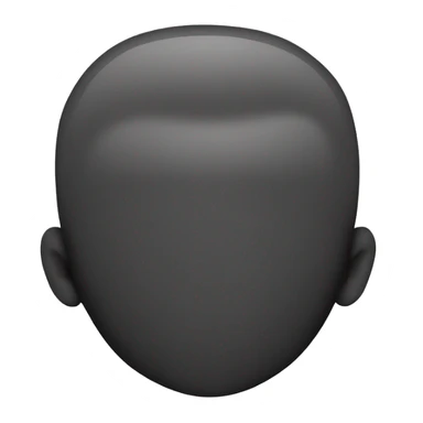 the back of a african males head, short afro sticker