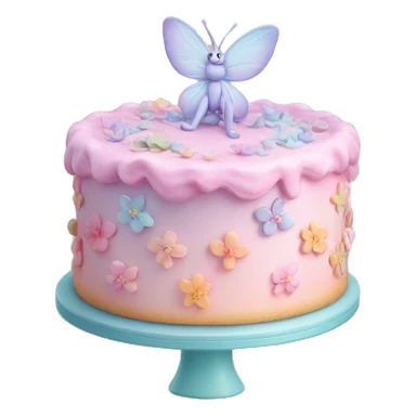 Fairy pastel cake sticker