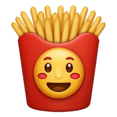Red French frize emoji sticker