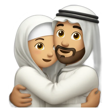 russian hugs arab sticker