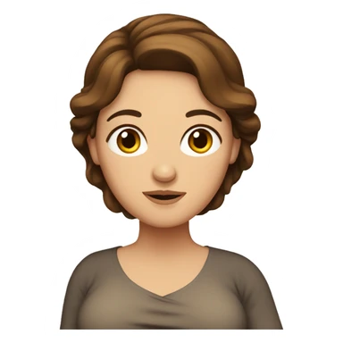 pregnant greek woman with brown hair  sticker