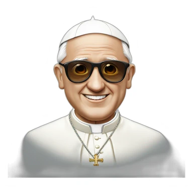 Pope francis with sunglasses  sticker