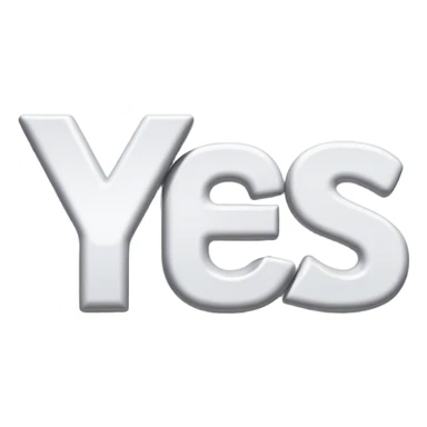 The word Yes sticker