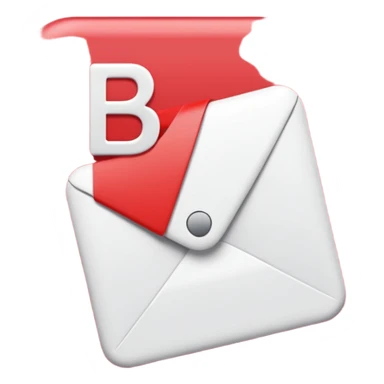  the letters “busy” on a red square  sticker