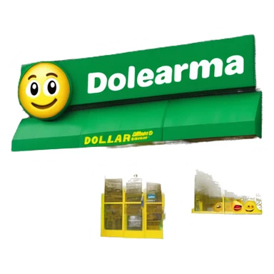 “Exterior of a Dollarama store with the bright green facade, bold yellow Dollarama sign, large front windows, and entrance doors, capturing the look of a budget-friendly retail store.” sticker