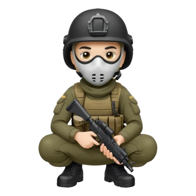 soldier-crouching-with-tactical-mask sticker
