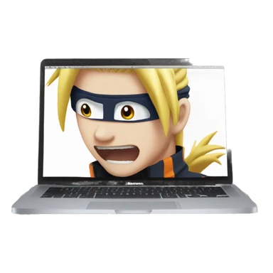 Naruto works with the MacBook sticker