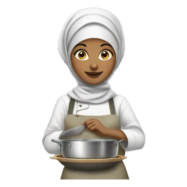 Hijabi-girl-cooking-chef sticker