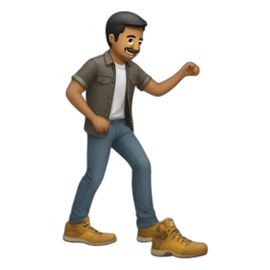 Hombre recibiendo zapatos sticker