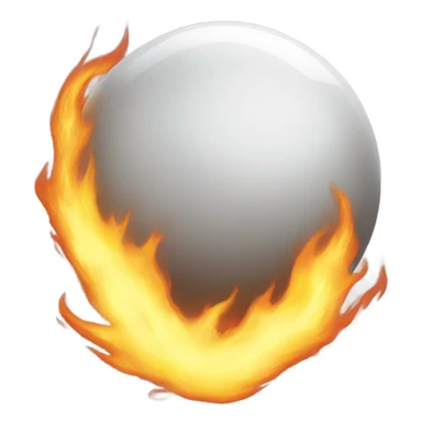 white hot ball of fire sticker