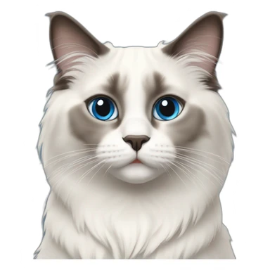 A ragdoll cat blue point sticker