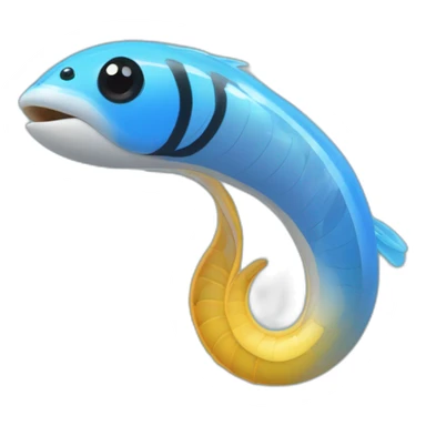 Un puis-spirale aquatique. Détaillé et irisé. sticker