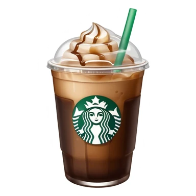 Starbuck ice coffee with ice cubes sticker