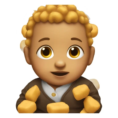 Baby with saucy nuggets sticker