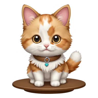 Munchkin kitten standing over the table sticker