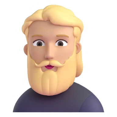 young man with blonde hair and neat medium beard sticker