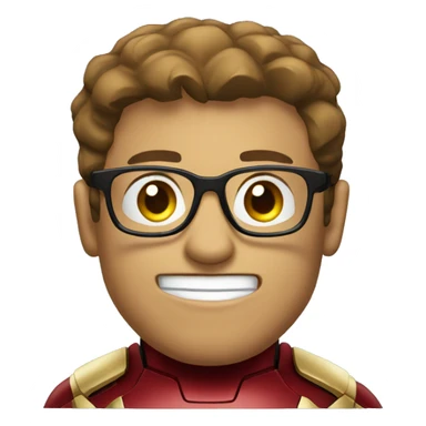ironman with glasses sticker