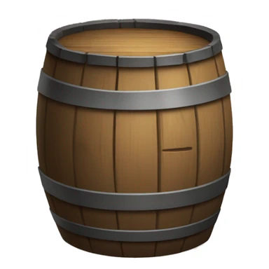Wooden barrel with gunpowder sticker