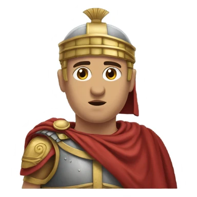 A sad Roman legionary holding his head sticker