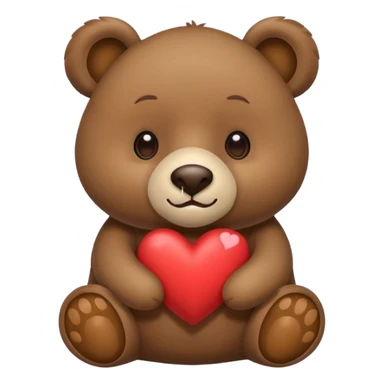 Orso con occhi a forma di cuore sticker