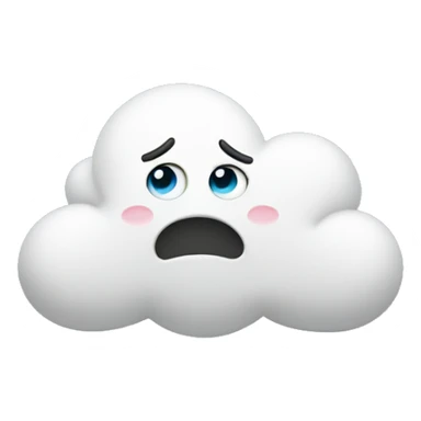 cloud with cute crying eyes sticker