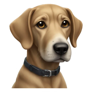 realistic dog by the ocean sticker
