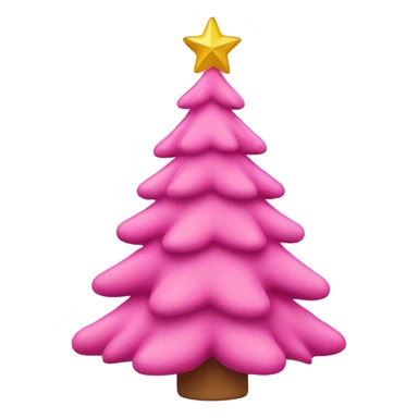 Pink christmas tree sticker