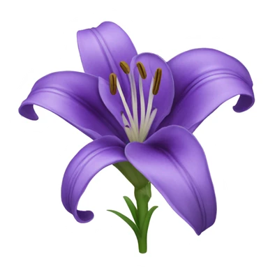 Purple lily flower  sticker