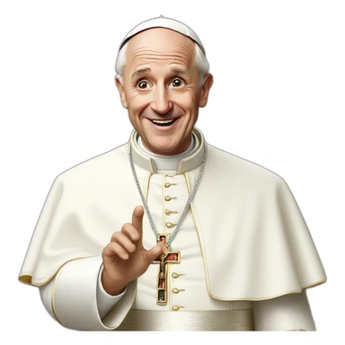 Pope saying yes sticker