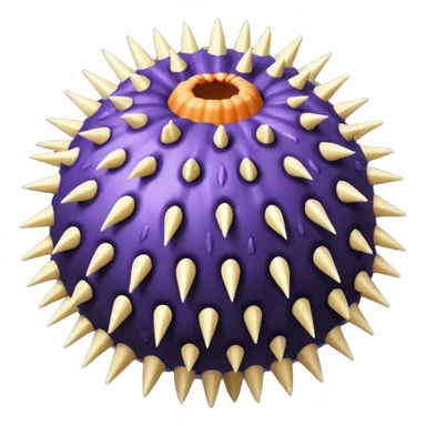 sea urchin, simple, round, spiky sticker