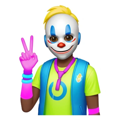 character from the game payday at a rave sticker