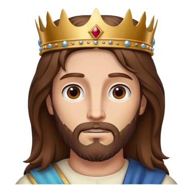 Jesus with crown sticker