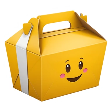 Takeaway Food Box yellow sticker