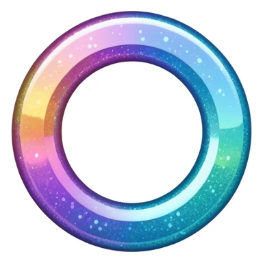 Glitter inner circle sticker