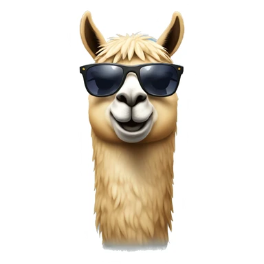 Llama with sunglass sticker