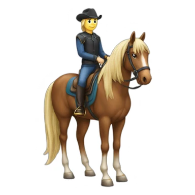 Cheval sur poney sticker
