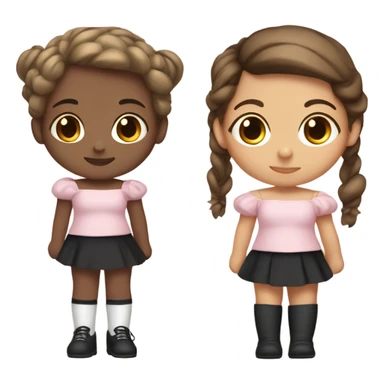 A bow with soft pink and a small girl with brown hair light tan skin off shoulder shot and black leggings sitting on the bow sticker