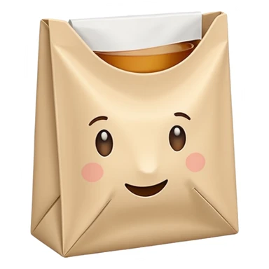 tea bag, plain sticker