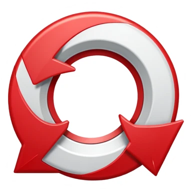 Prompt 15: "Is your backup plan."
Graphic: 🔄 Refresh/loop arrows icon (white with red highlights).
Animation: Arrows rotate smoothly.
Background: Transparent. sticker
