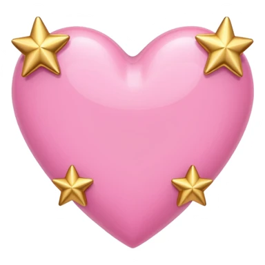 pink heart with stars sticker