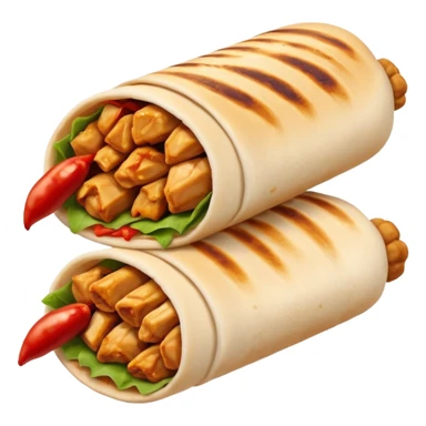 shawarma with chicken and chili sticker