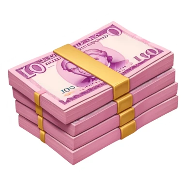 pink pack of british pounds sticker