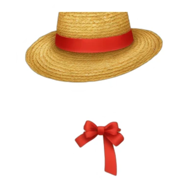 Chapeau de paille avec ruban rouge sticker