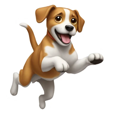 dog jumping sticker