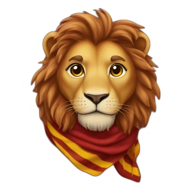 Gryffindor lion scarf hogwarts sticker