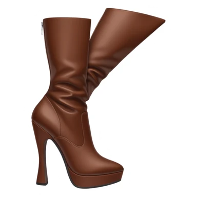 chocolate brown y2k heeled boots sticker