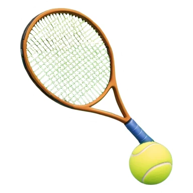A tennis racket resting on the green grass of a tennis court, with a tennis ball placed nearby and the net stretching across the court. The background captures the fresh, open atmosphere of a traditional grass court, emphasizing the elegance and precision of the sport. sticker