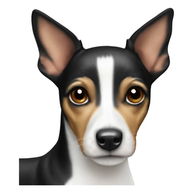 Black and white toy fox terrier sticker
