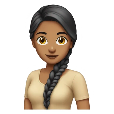 Desi girl straight hair sticker