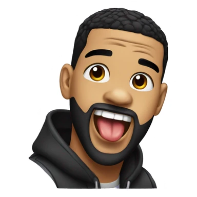 drake with his tounge out sticker